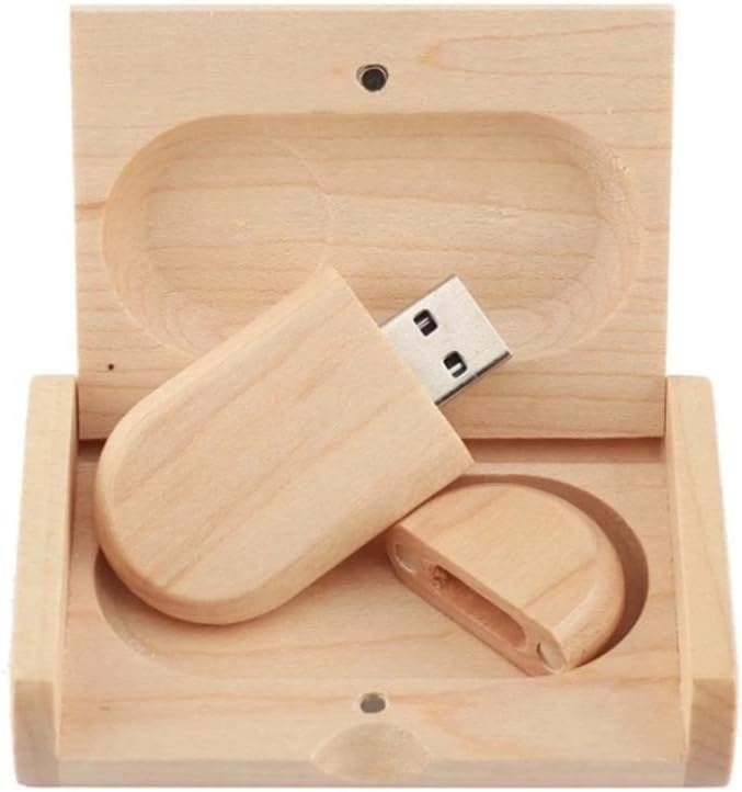 Anloter Holz-Flash-Laufwerke, 5 Stück, USB 2.0, USB-Stick, Holz-Memorystick, Jump Drive für Backup B