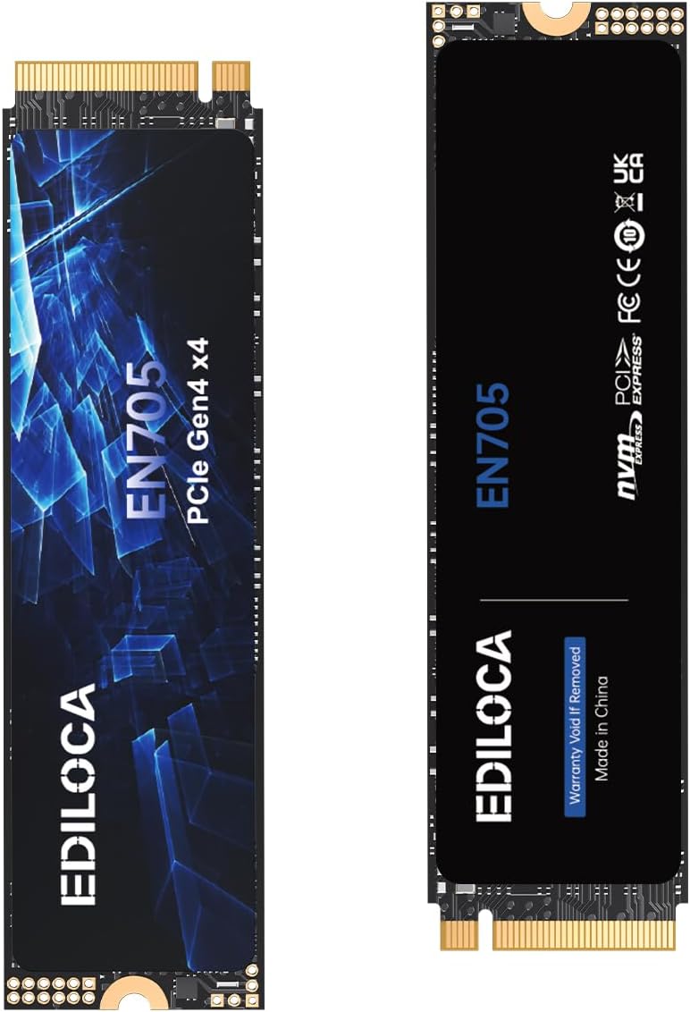 Ediloca M.2 SSD NVMe PCIe Solid State Drives Interne SSD (5000MB/s, 500GB) 500GB 5000MB/s, 500GB 500
