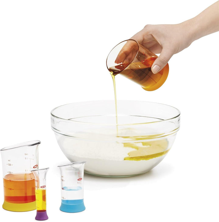 Zagg 1 OXO Good Grips 7-Piece Nesting Measuring Beaker Set, Multicolored, 18/8 Stainless Steel Einze