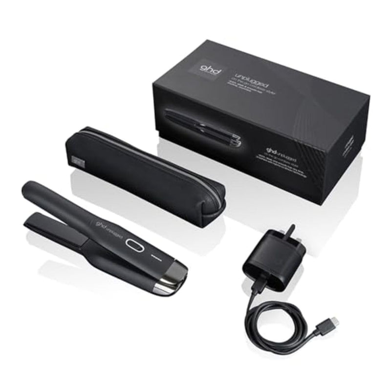 ghd Unplugged - kabelloser professioneller Haarglätter mit Dual-Technologie - Zone, Schwarz Old Pack