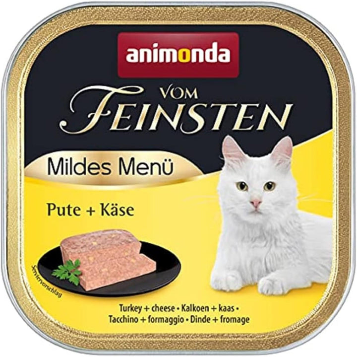 animonda Vom Feinsten Adult Katzenfutter, Nassfutter für ausgewachsene Katzen, mildes Menü, Pute + K