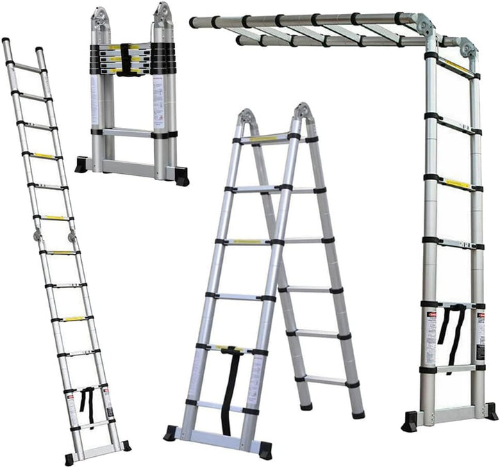 Teleskopleiter aus Aluminium, ausziehbar, Teleskopleiter, faltbar, Loft Ladder, EN131-zertifiziert,