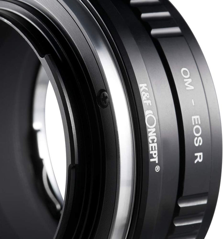 K&F Concept OM-EOS R Bajonettadapter Objektiv Ring für Olympus OM Objektive auf Canon EOS R-Mount Ka