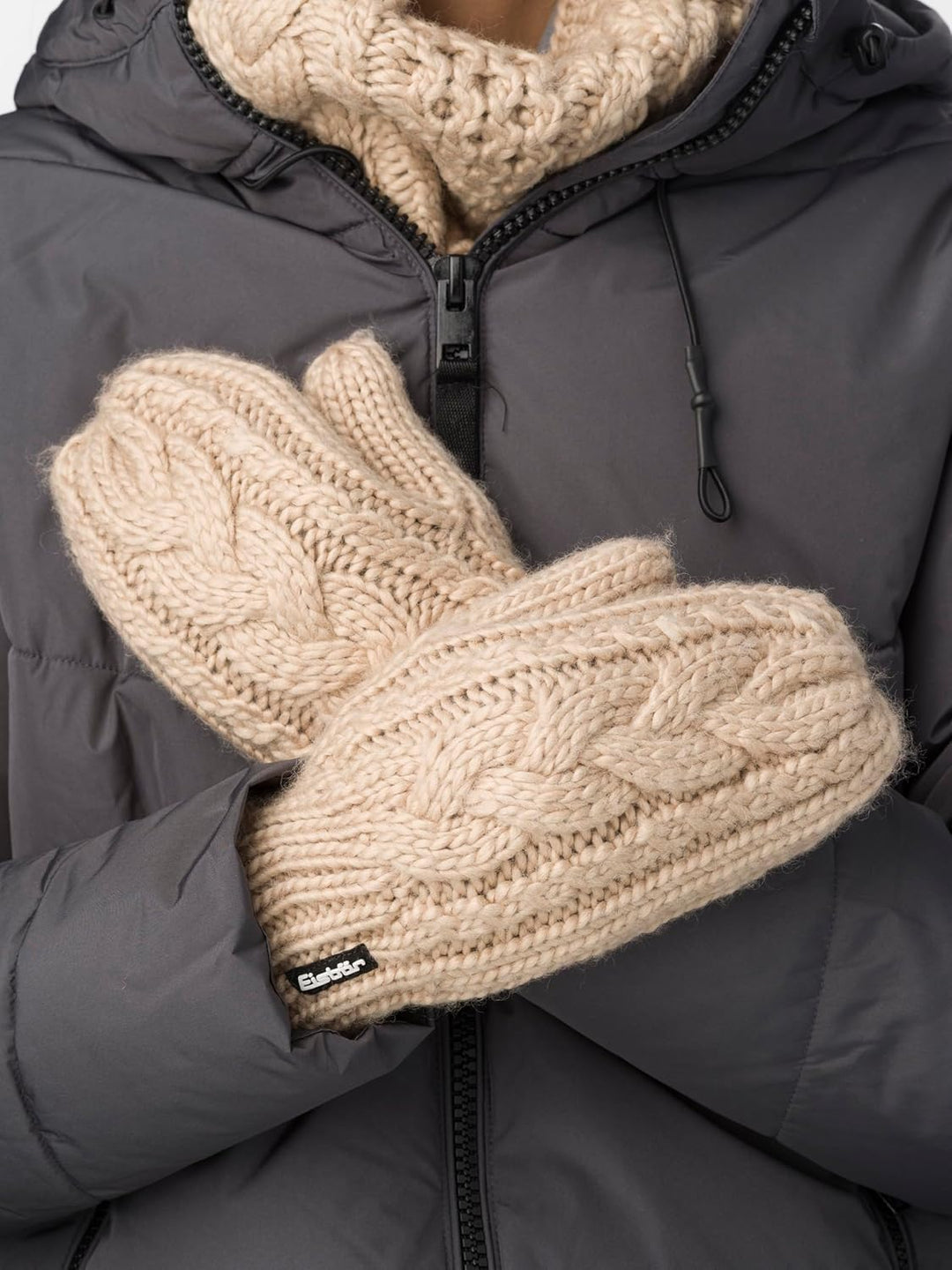 Eisbär Fäustlinge Damen Afra Mittens - Merino Handschuhe für Frauen - Fausthandschuhe gefüttert weic