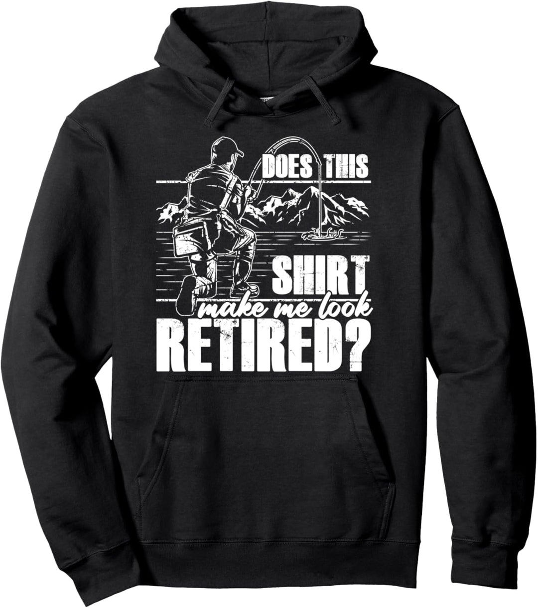 Ruhestand Rente Angeln Angler Fisch Pension Arbeit Geschenk Pullover Hoodie