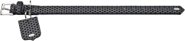HUNTER HELLA REFLECT, Hundehalsband, reflektierend, Textil, Kunstleder, 30 (XXS-XS), schwarz, 30 (XX