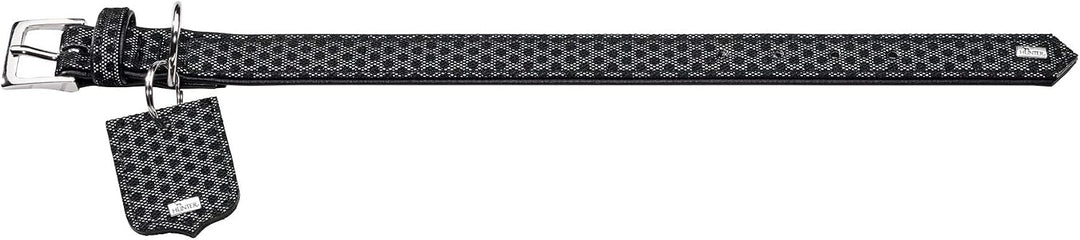 HUNTER HELLA REFLECT, Hundehalsband, reflektierend, Textil, Kunstleder, 35 (XS), schwarz schwarz 35,
