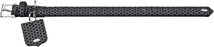 HUNTER HELLA REFLECT, Hundehalsband, reflektierend, Textil, Kunstleder, 35 (XS), schwarz schwarz 35,