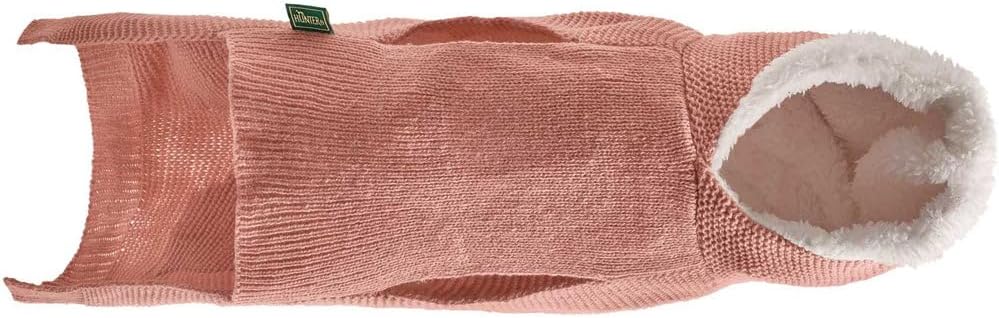 HUNTER Hundepullover RÖGLA, Farbe: rosa, leichter Strickpullover mit Plüsch-Kapuze, weich & elastisc
