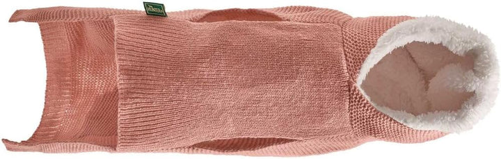 HUNTER Hundepullover RÖGLA, Farbe: rosa, leichter Strickpullover mit Plüsch-Kapuze, weich & elastisc
