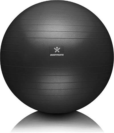 BODYMATE Gymnastikball Sitzball Trainingsball mit GRATIS E-Book inkl. Luft-Pumpe, Ball für Fitness,