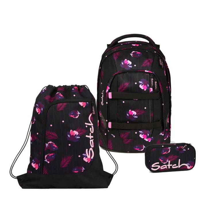 satch Pack Schulrucksack Set 3tlg. mit Schlamperbox und Sportbeutel Mystic Nights, Mystic Nights