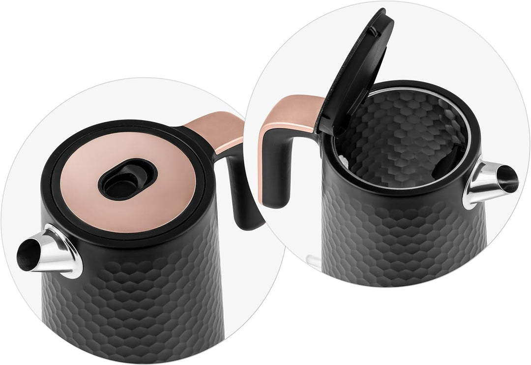 Berdsen Wasserkocher Mit Kalkfilter 1,7 L Fassungsvermögen 2200 Watt Pirouettenbasis Wasser Kocher L