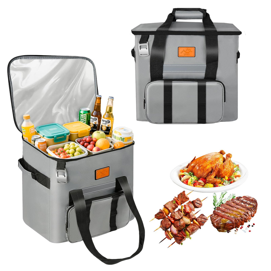 kühltasche faltbar 30L, Picknicktasche, Lunch Bag, Leck-proof & wasserdicht, für Strand, Camping, Pi