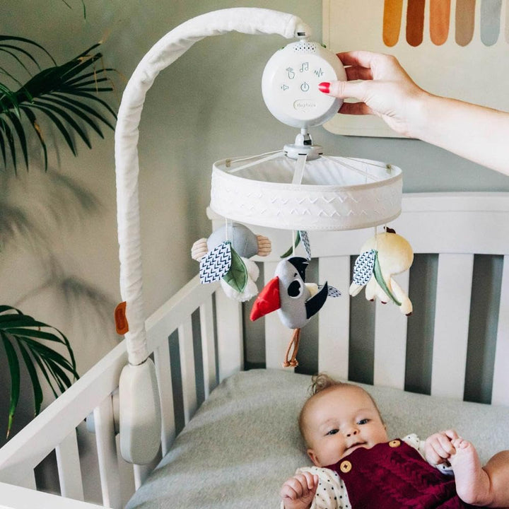 Tiny Love Boho Chic Luxe Baby-Mobile, Stylisches Mobile mit Beruhigenden Melodien, Timer und LED Lic