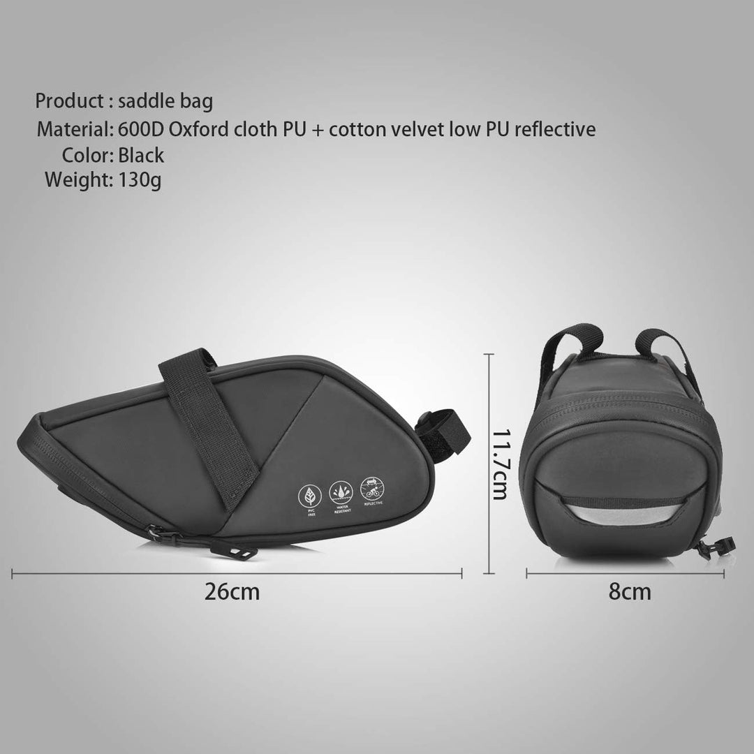 CCKOLE Fahrrad Satteltaschen fahrradsatteltasche mit reflektierender, Fahrradtasche Hecktasche Wasse