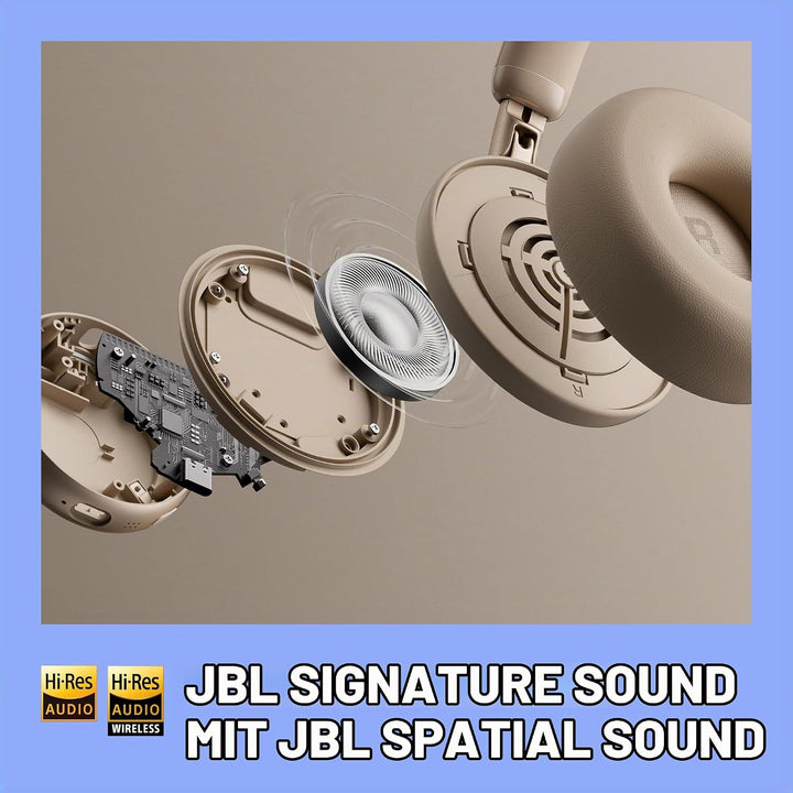 JBL Live 680NC Kabellose On‑Ear‑Kopfhörer mit Noise Cancelling, Orange | Bluetooth 6.0, Personalisie