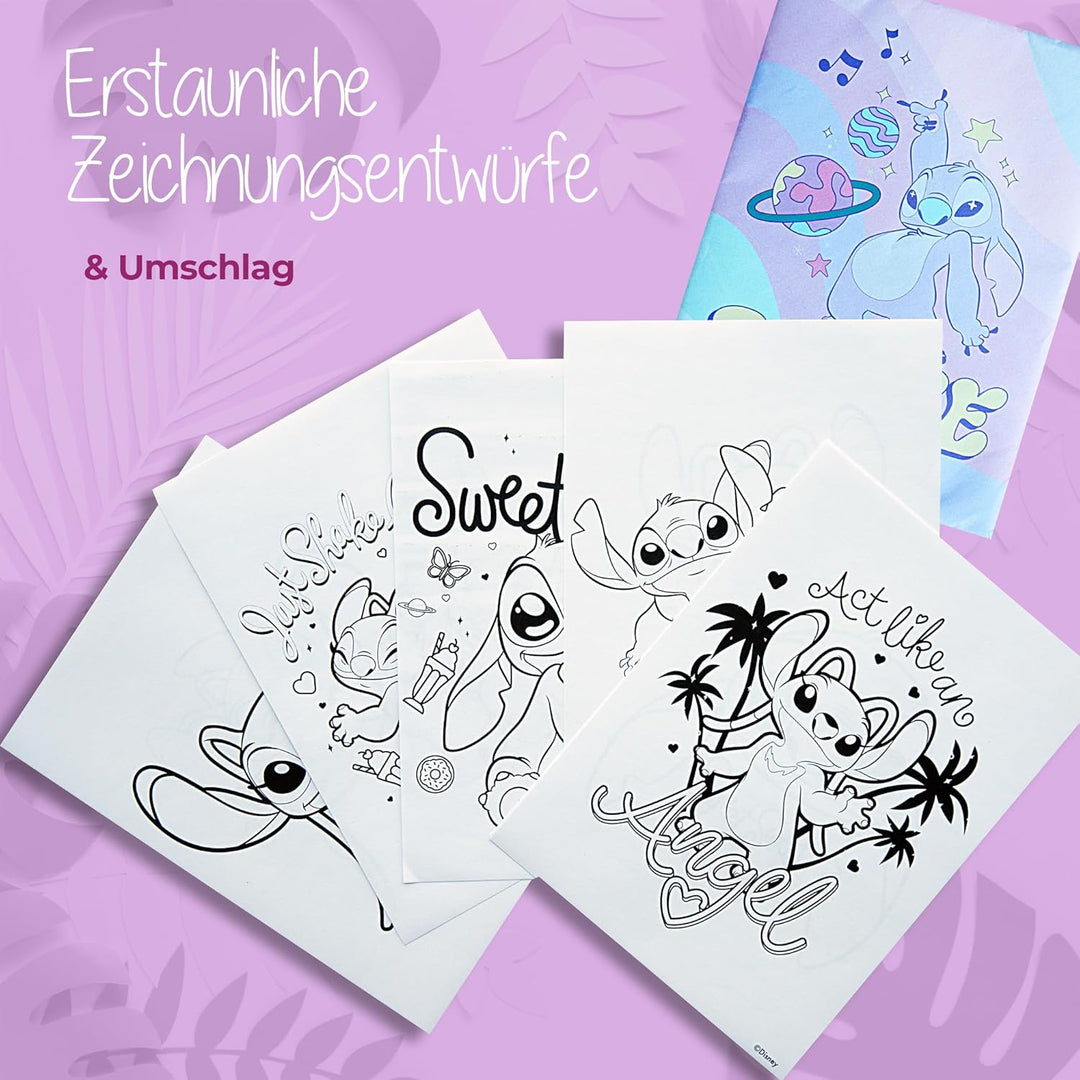 Disney Stitch Schreibwaren Geschenkset für Mädchen – Lilo & Stitch Fanartikel mit Stiften, Bleistift