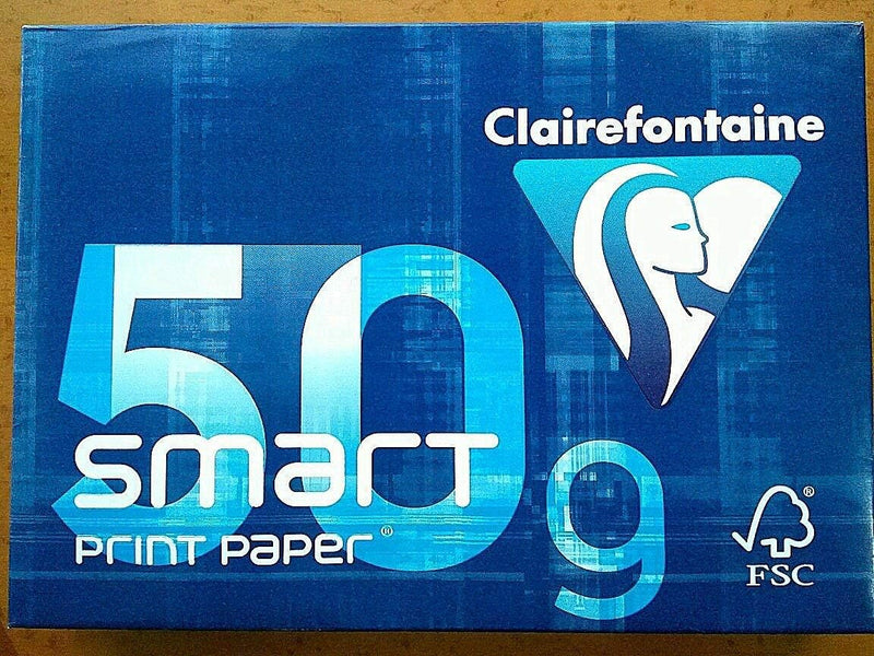 Clairefontaine Smart 1932, 500 Blatt, 50 g, DIN A4, Weiss, 6 Stück