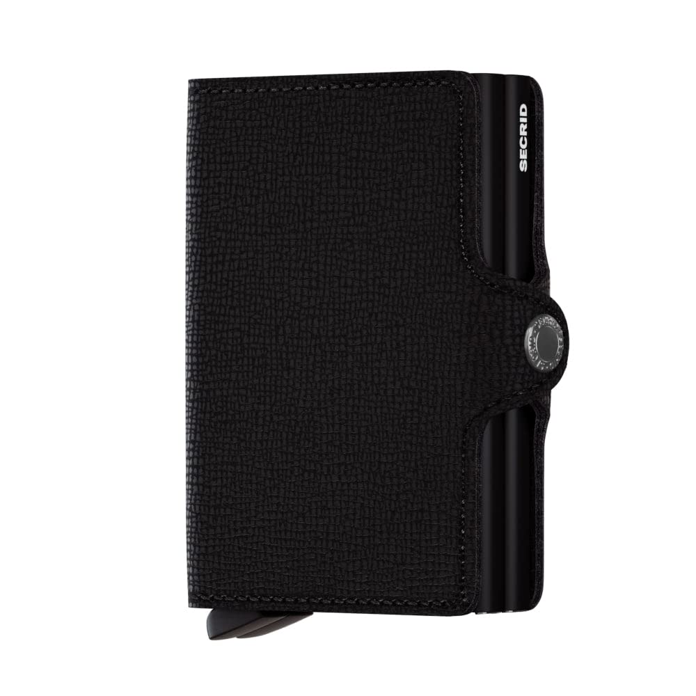 Secrid Herren Twin Reisezubehör-Kartenhalter im Umschlagformat 24mm slim Schwarz, 24mm slim Schwarz