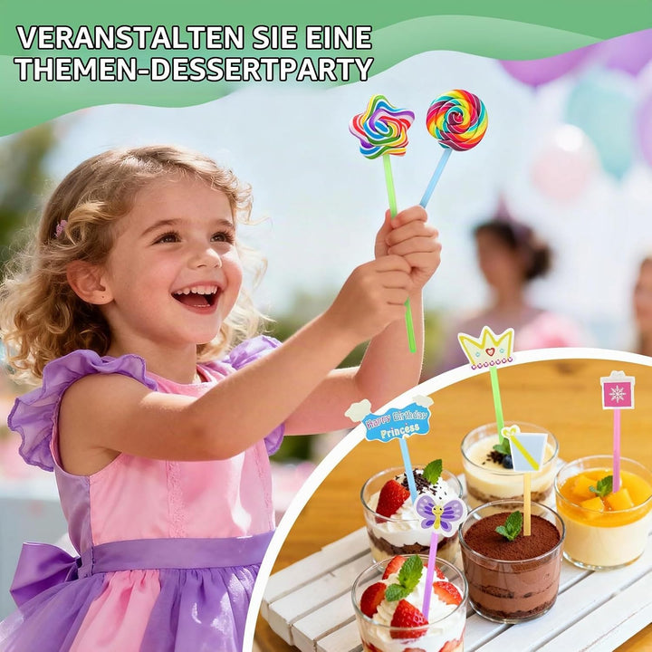 5-farbige Getränke-Rührstäbchen,100 Stück Cocktail Stirrer Stäbchen-18,5 cm,Transparent Wiederverwen