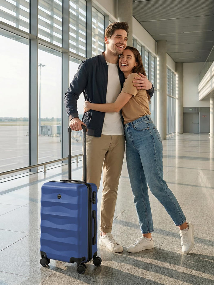 Smartbox Hartschalen Kabinen-Koffer für Damen & Herren | Kleiner Trolley 38 x 22 x 55 cm aus hochwer