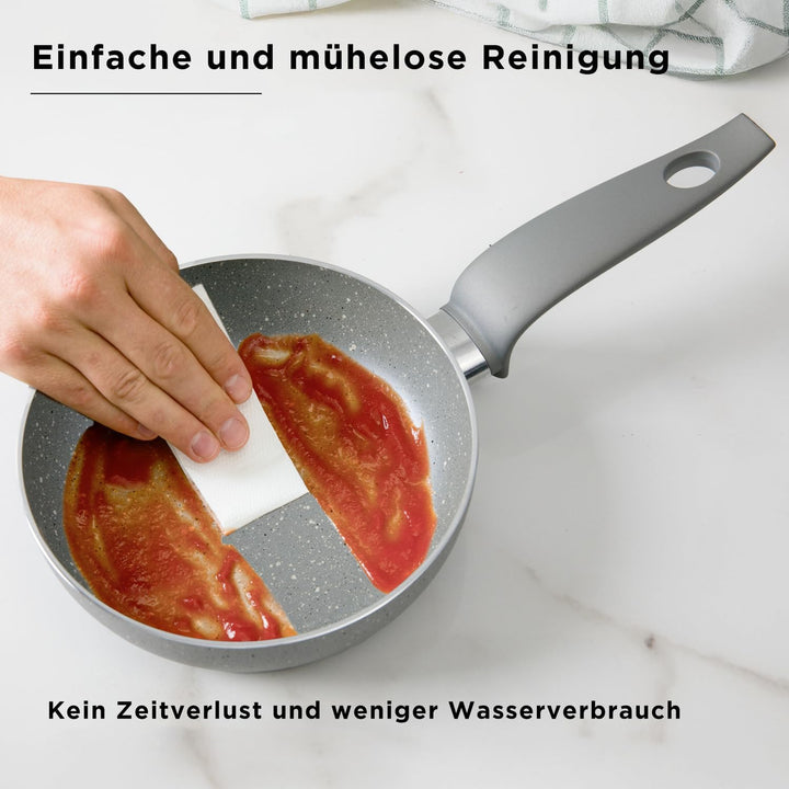 KASANOVA Topf-Set für herkömmliche Kochfelder, antihaftbeschichtetes Topf-Set, Kochgeschirr, gesunde