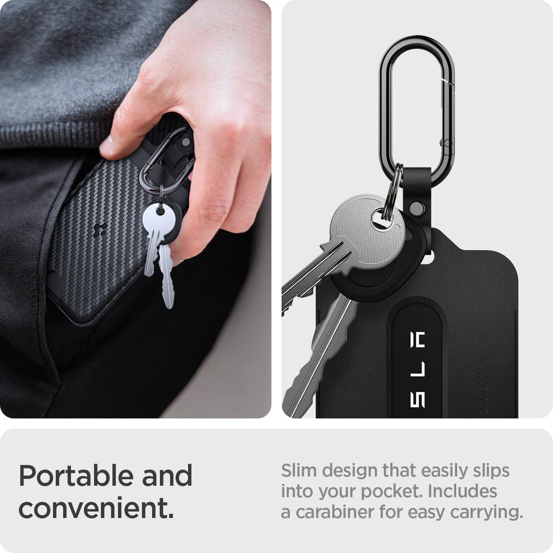 Spigen Air Fit Schlüssel Karten Halter für Tesla Model Y (~2026 Juniper) Model 3 (~Highland 2026) Mo