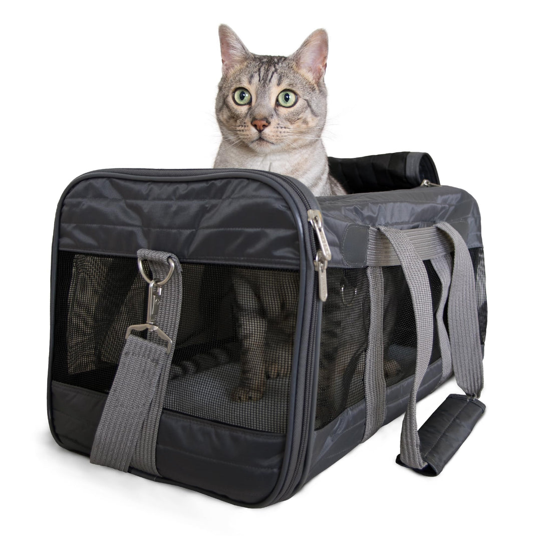 Sherpa Travel Transportbox für Haustiere, von Fluggesellschaften zugelassen, Large, anthrazit Large