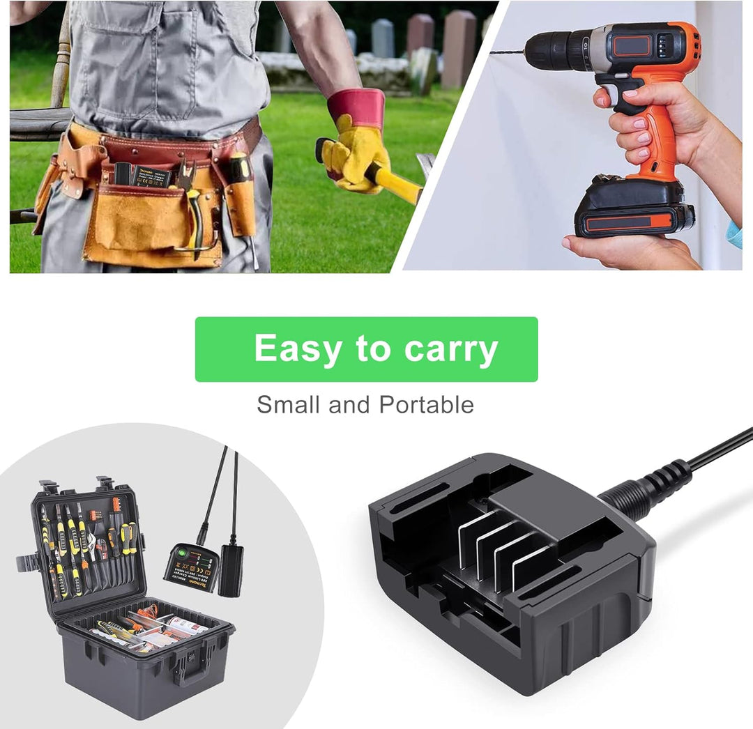 Ladegerät 18V/20V Lithium, Kompatibel mit Black&Decker Lithium-Akku 18V/20V BL2018 LBXR20 LBXR20-OPE