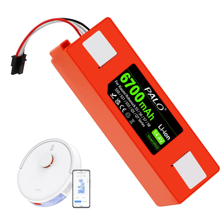 6700mAh Akku für Xiaomi Roborock S5, S50, S5 Max, S6, S6 MaxV, S7 MaxV Ultra/Pure, S8, S55, Brr-2p4s