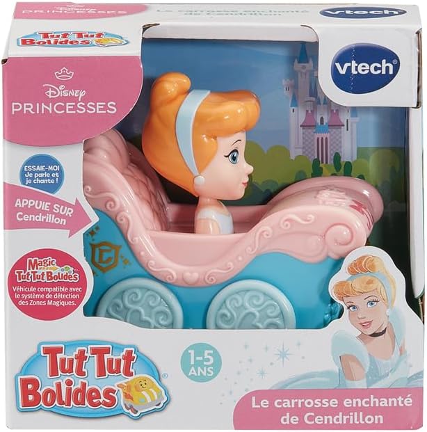 VTech - TUT TUT Flitzer Disney Prinzessinnen, verzauberte Kutsche für Kinder, interaktiv und lehrrei
