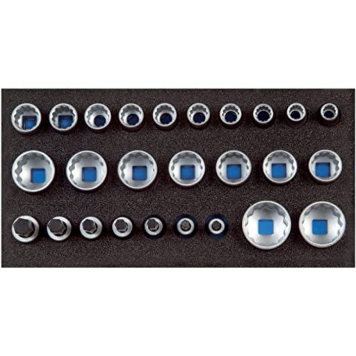 GEDORE 1500 CT1-D 19 Satz Steckschlüsseleinsätze 1/2', UD-Profil, in Check-Tool-Modul, 1 Stück