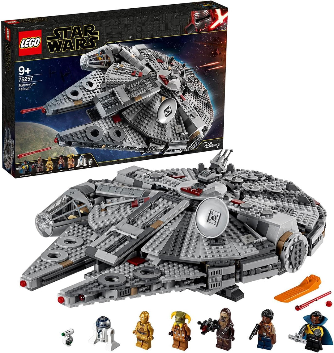 LEGO Star Wars Millennium Falcon Bauspielzeug für Kinder, Jungen & Mädchen, Modellraumschiff-Set mit