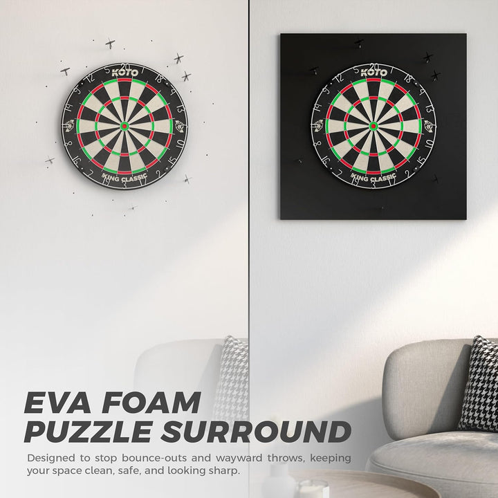 KOTO - 4pcs. Dart Surround, langlebige Dart wandschutz, verhindert Schäden, Eva 4PCS Quadrat Schwarz