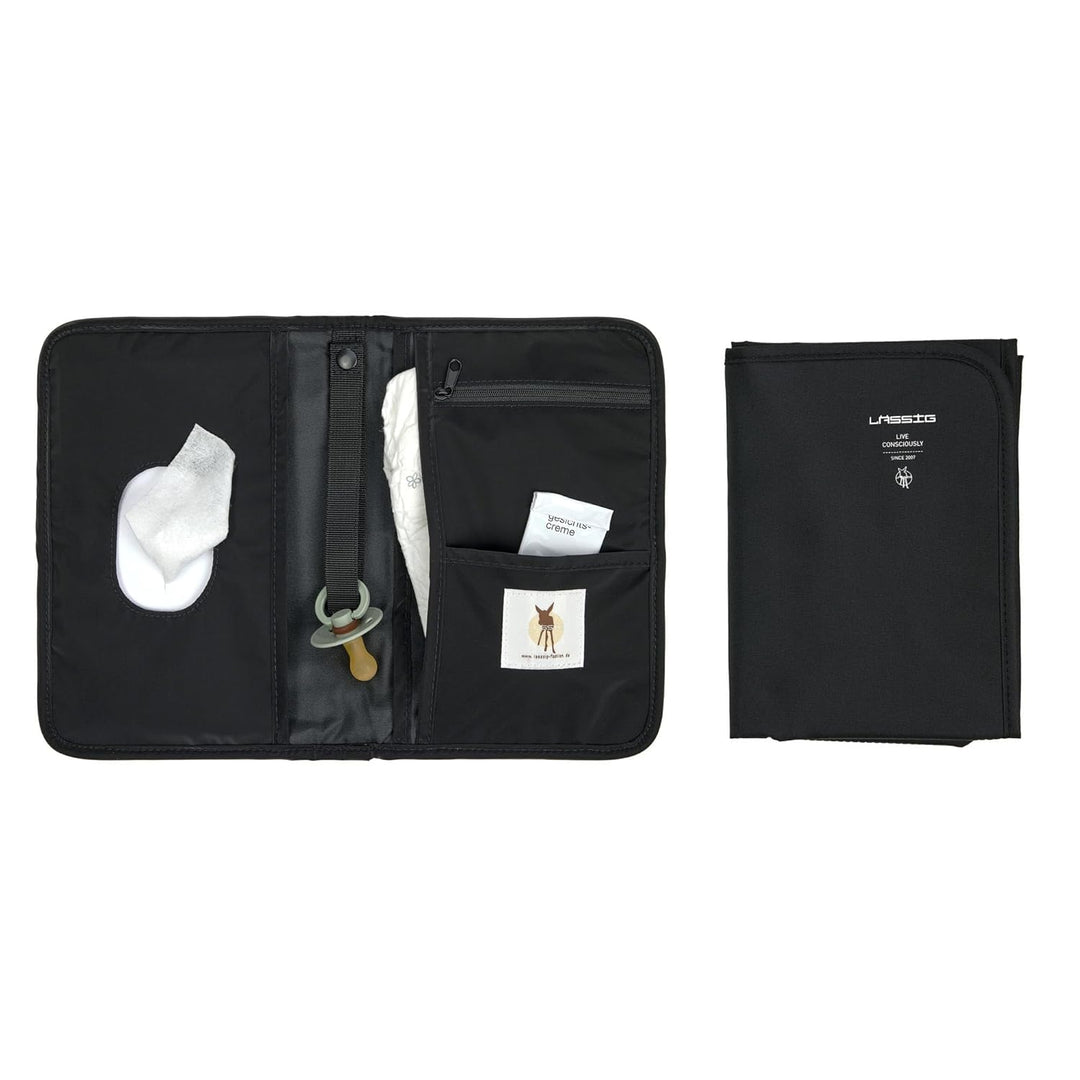 LÄSSIG Baby Windeltasche Schwarz, Schwarz