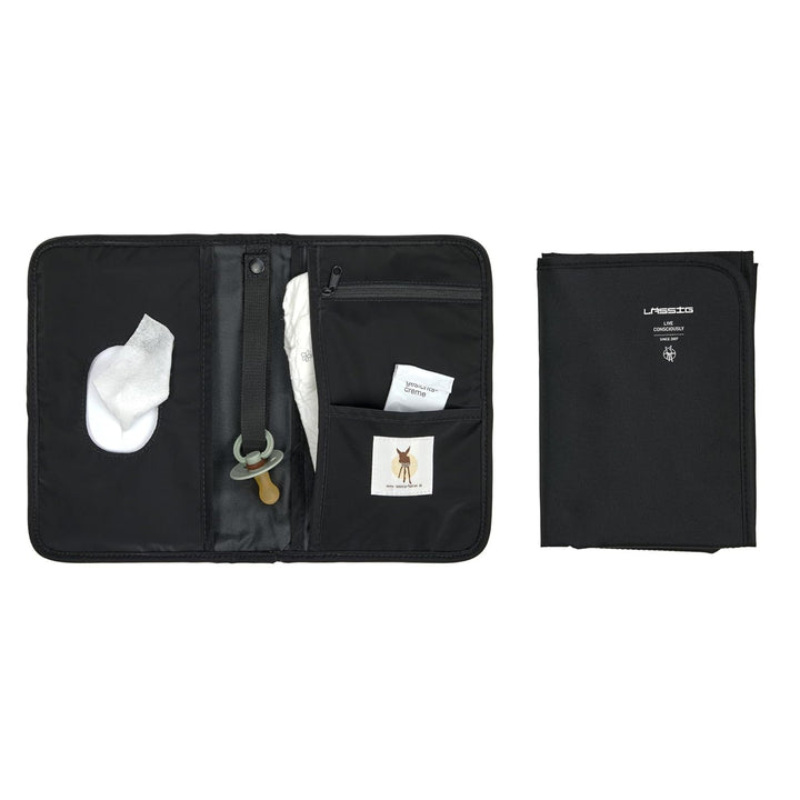 LÄSSIG Baby Windeltasche Schwarz, Schwarz