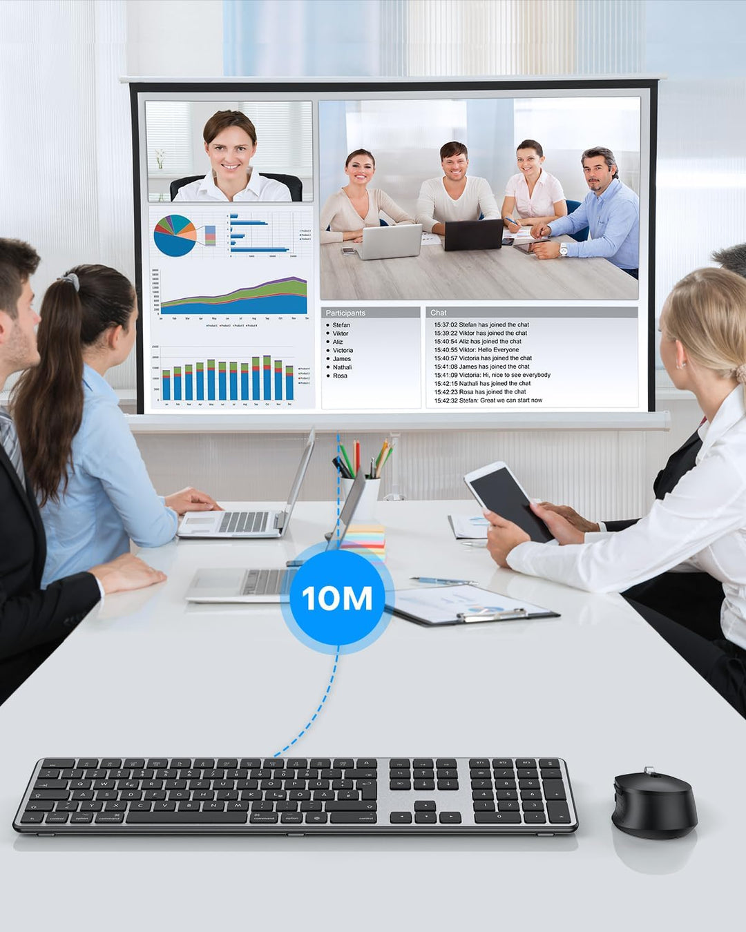 OMOTON Tastatur Maus Set Kabellose für MacBook Air/MacBook Pro/iMac/iMac Pro/Mac mini, Bluetooth Fun