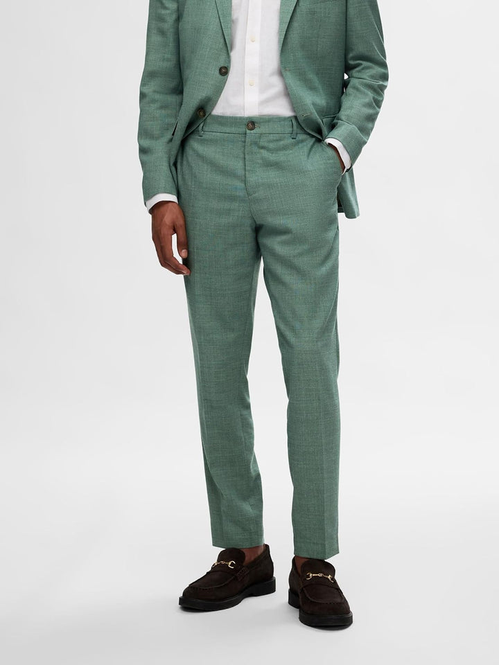 SELECTED HOMME Male Anzughose Slim Fit 40 Light Green Melange, 40 Light Green Melange