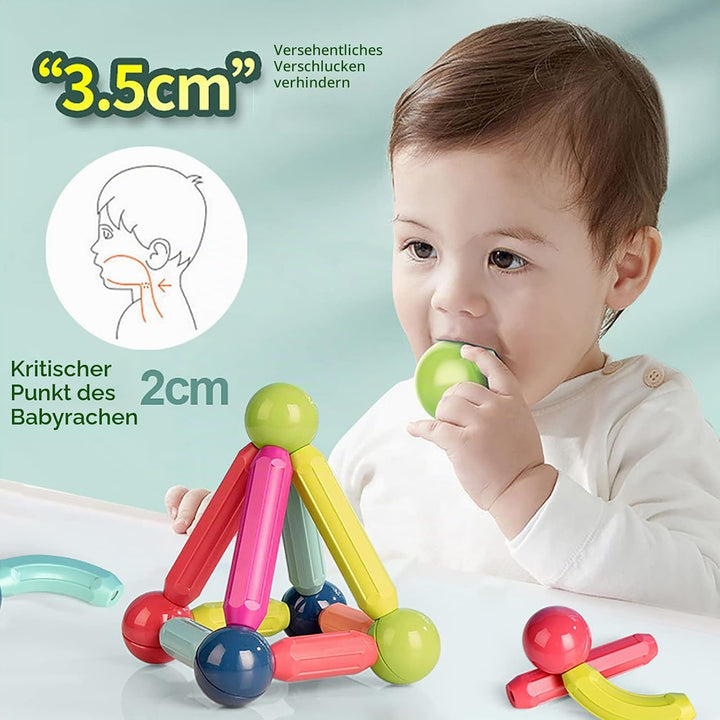 SVYHUOK Magnetische Bausteine 100 Stück Magnete Kinder, Magnetic Bauklötze Baukasten Kinderspielzeug