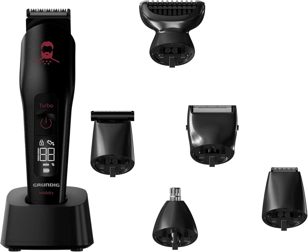 GRUNDIG MGK 9030 ProClub Multihaarschneideset, BeardCare Sensor, Wet & Dry Nutzung, Mit Li-Ion Akkut