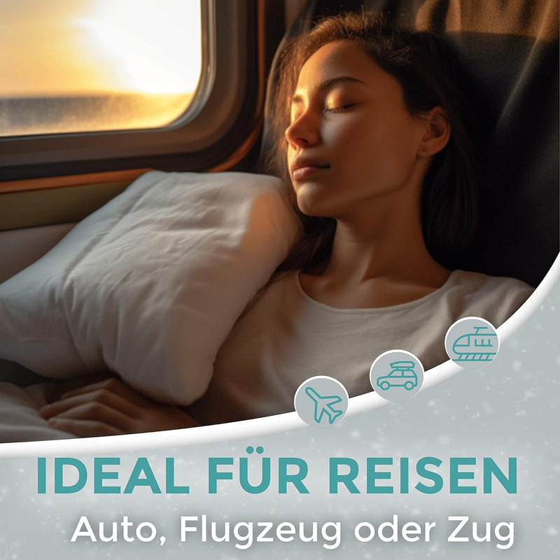 Luxusfeder Daunenkissen 40x40cm - Bezug 100% Baumwolle - Kopfkissen mit Daunenfüllung 200g - Daunen