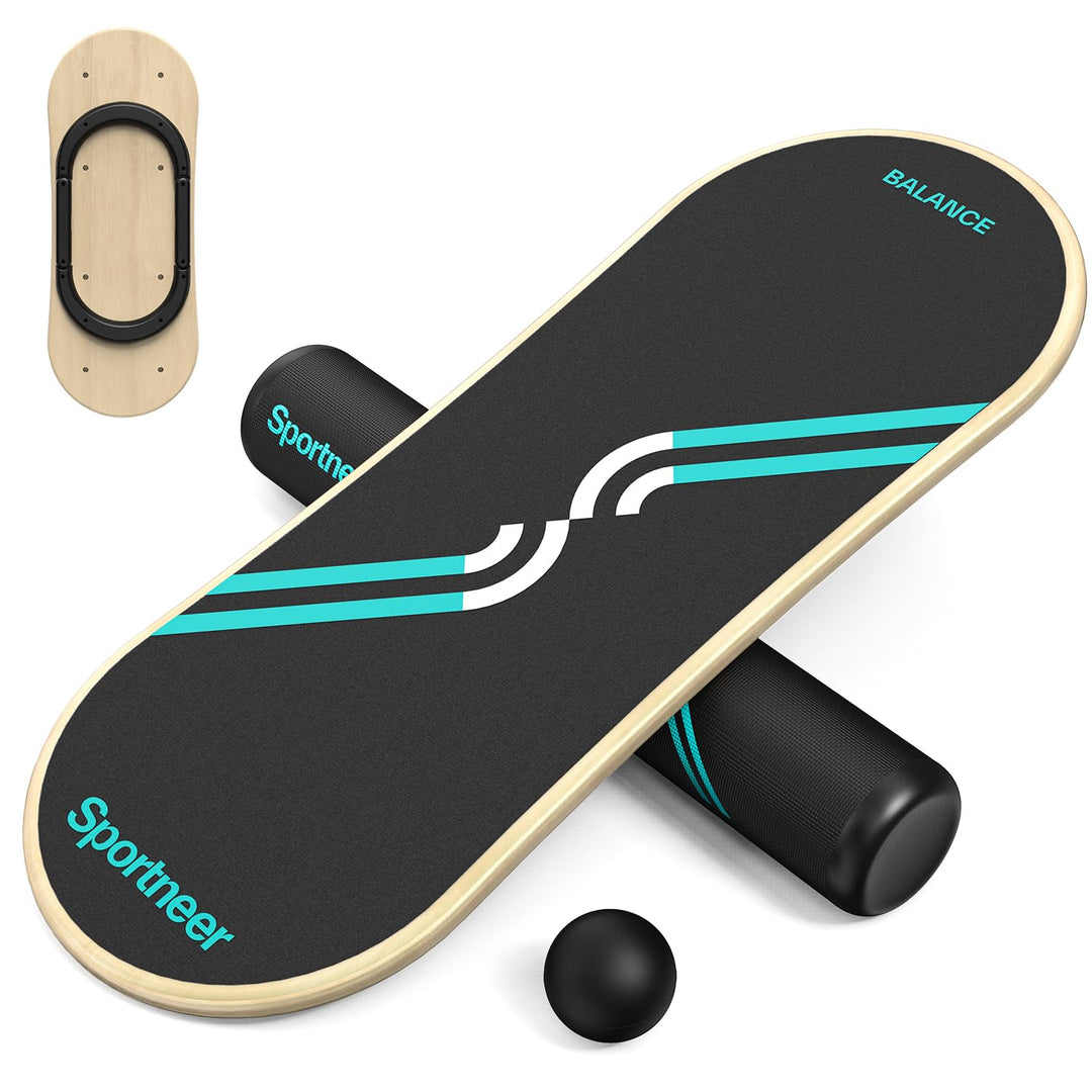 Sportneer Balance Board - 7 Modi Wackelbrett Indoorboard Skateboard Surf Mit Verstellbaren Stoppern
