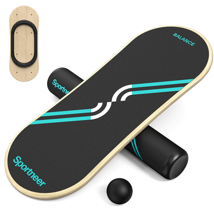 Sportneer Balance Board - 7 Modi Wackelbrett Indoorboard Skateboard Surf Mit Verstellbaren Stoppern