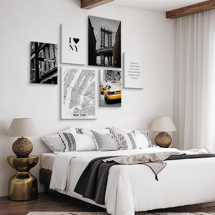 Muralo - Wandbilder Set - Leinwand Bilder Set Aufhängefertig - Bilder für Wohnzimmer Schlafzimmer -
