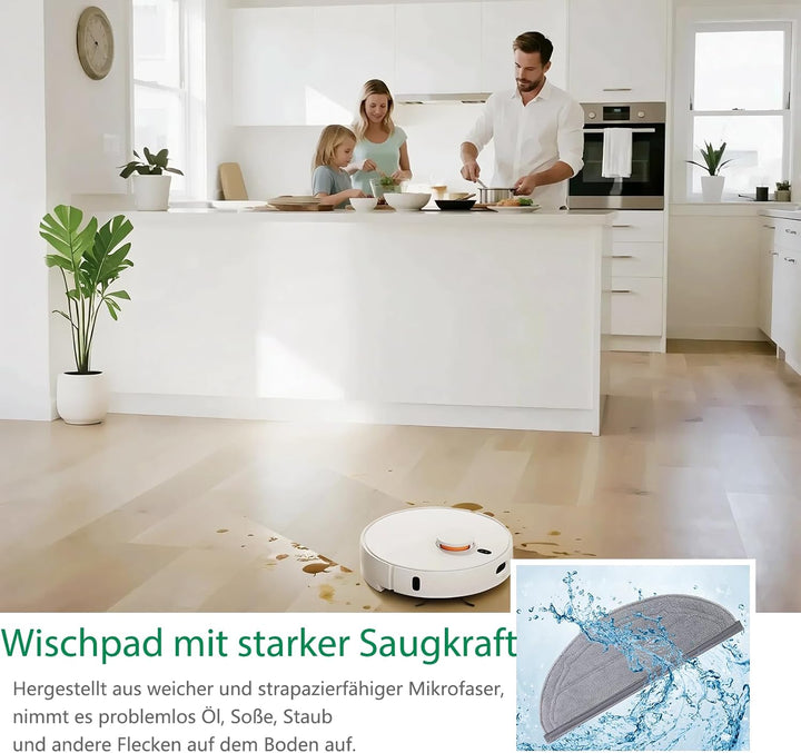 Q7M5 Zubehör für Roborock Q7 M5 / Q7 M5+ / Q7 L5 / Q7 L5+ Saugroboter Ersatzteile, 1 Hauptbürsten, 4