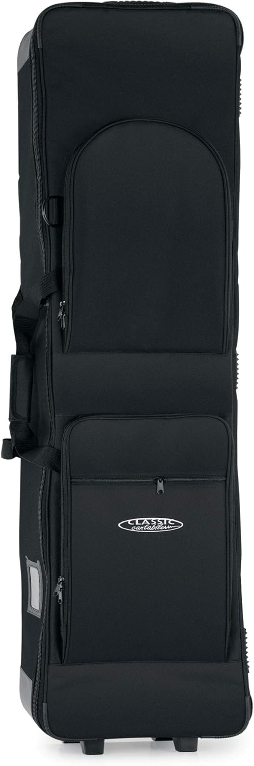 Classic Cantabile Keyboardtasche G2 - mit Trolley-Rollen - 138 x 36,5 x 17 cm - 2 grosse Aussentasch