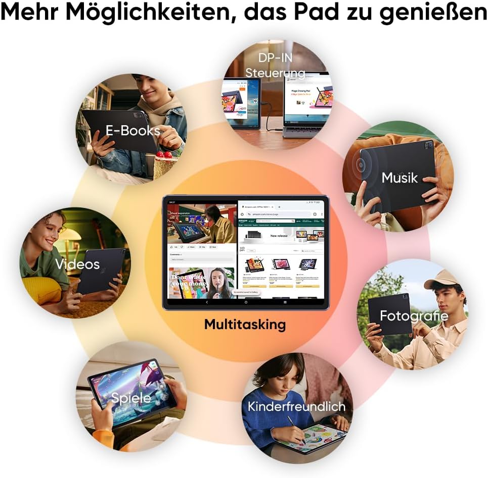 XPPen 12.2 Zoll Standalone Grafiktablett Display mit X3Pro 16384 Smart Stift, Android 8GB+256GB WiFi