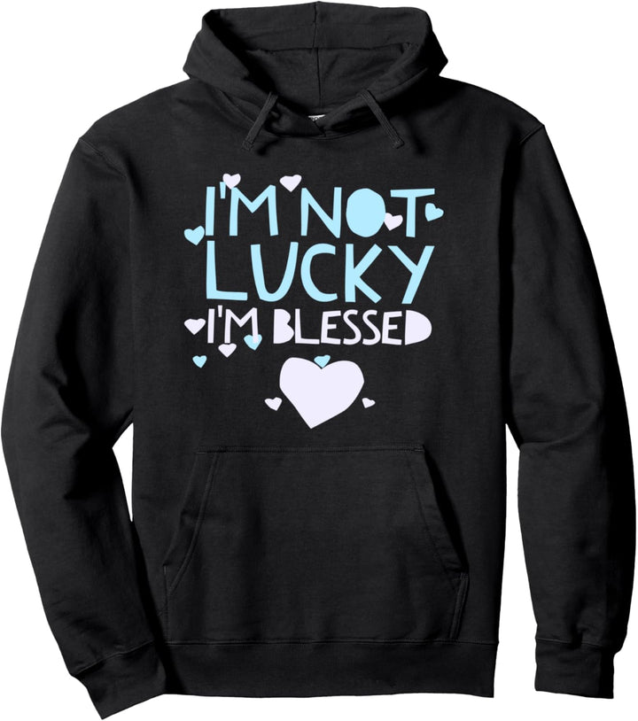 glücklich Selig Zitat/Glaubenssegen Religiöse Herzen Pullover Hoodie