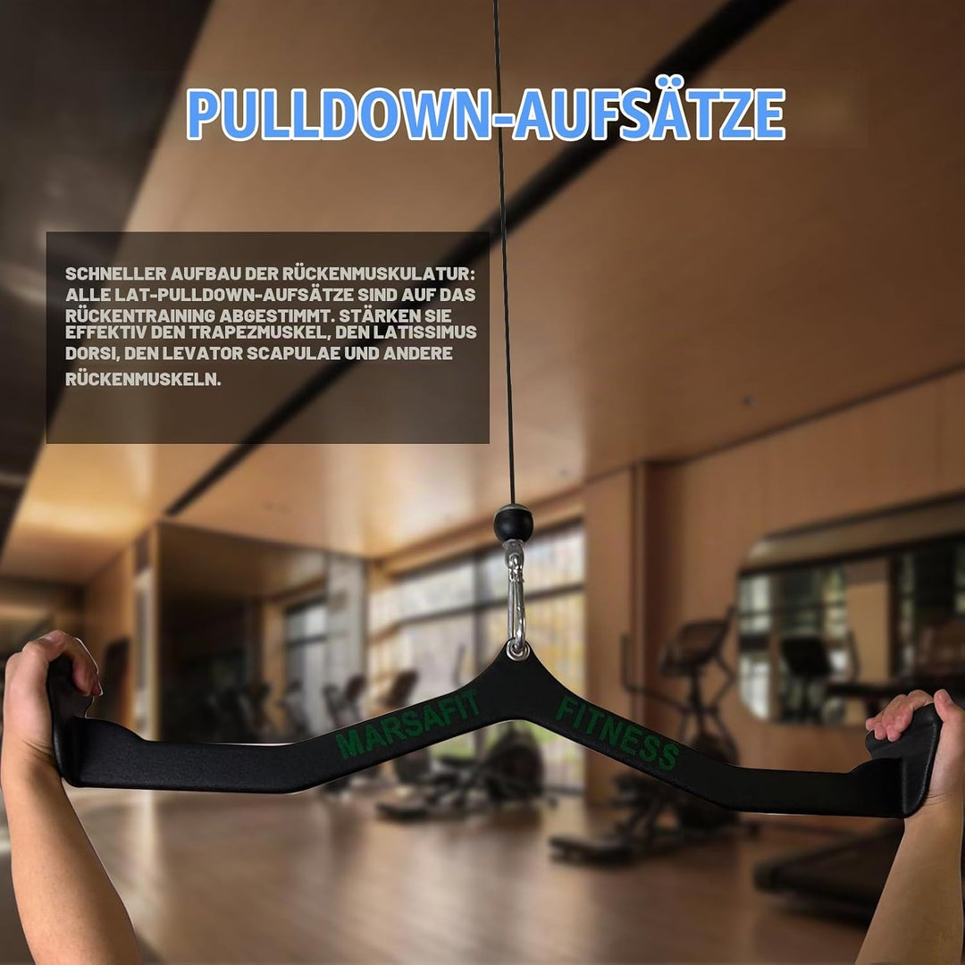 Generisch MARSAFIT Home Gym Fitness Rowing T-bar V-bar Pulley Cable Machine Attachments, Bicep Curl